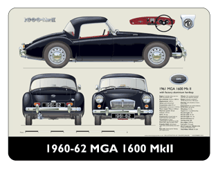 MGA 1600 Roadster MkII (hard top/disc wheels) 1961-62 Mouse Mat